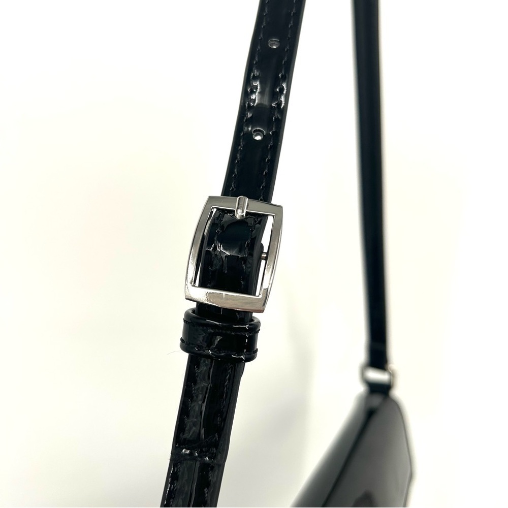 ASOS Design Black Front Flap Magnetic Closure Shoulder Bag - Picture 5 of 10